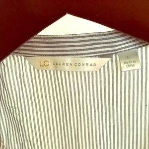 SALE! EUC LC Lauren Conrad Pinstripe Peplum Tank